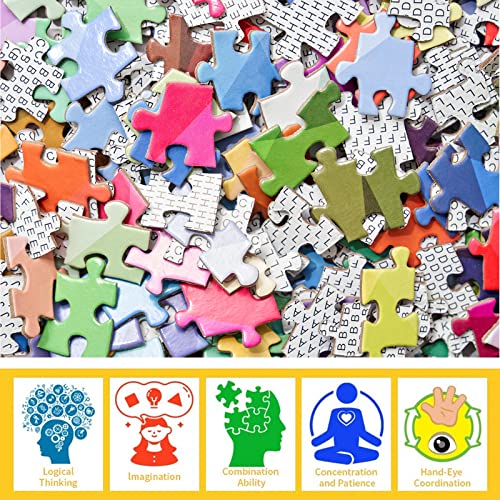 Jigsaw Puzzles 1000 Pieces for Adults - Paris Jigsaw Puzzle with Letters on Back - Premium Cardboard Perfect Interlocking Clear Printingï¼28Ã20Inï¼ by Andmei