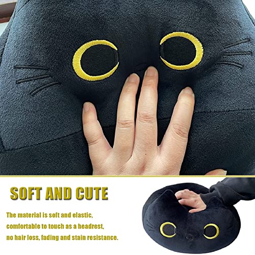 Taifctft Black Cat Plush Toy Pillow,21.7in Soft Plush Doll Cat Plushie Cat Pillow, Cute Stuffed Animal Soft Plush Pillow Baby Plush Toys Cat Shape Novelty Design Sofa Pillow Decoration Doll from Taifctft