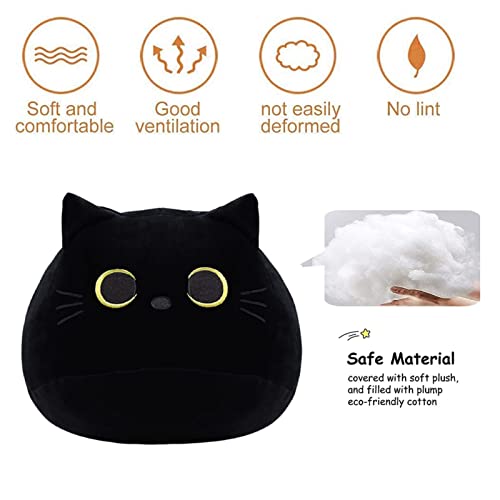 Taifctft Black Cat Plush Toy Pillow,21.7in Soft Plush Doll Cat Plushie Cat Pillow, Cute Stuffed Animal Soft Plush Pillow Baby Plush Toys Cat Shape Novelty Design Sofa Pillow Decoration Doll from Taifctft