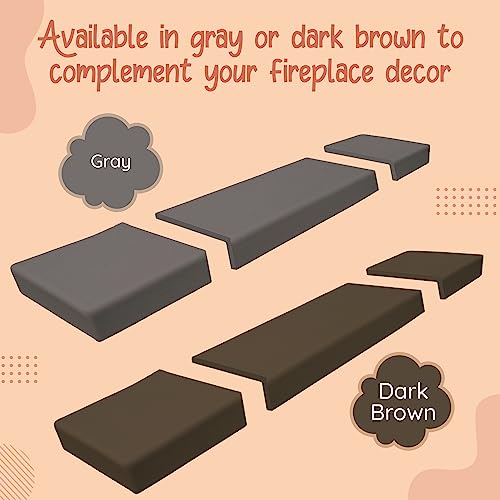 Baby Safety Foam Soft Seat Edge Cushion Fireplace Hearth Guard Bumper Pad Child Proof Padding (Large, Gray-fits Width from-81-104") from Baby Safety Foam