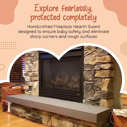 Baby Safety Foam Soft Seat Edge Cushion Fireplace Hearth Guard Bumper Pad Child Proof Padding (Large, Gray-fits Width from-81-104") from Baby Safety Foam