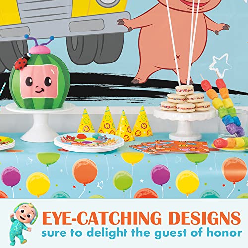Cocomelon Party Supplies Set - Cocomelon Birthday Party Supplies and Decorations for 16 Guests with Table Cover, Plates, Napkins and More from Unique