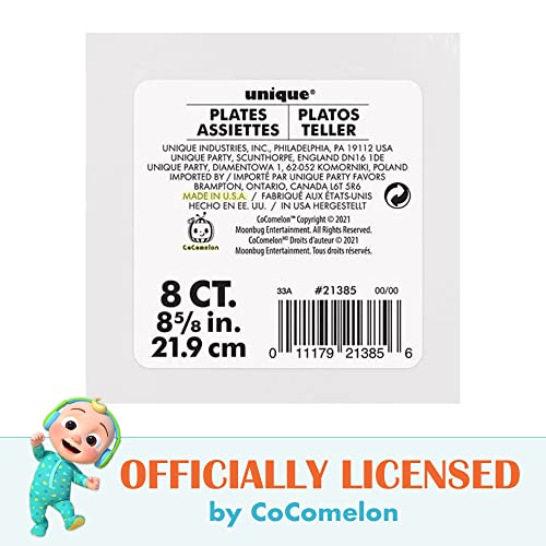 Cocomelon Party Supplies Set - Cocomelon Birthday Party Supplies and Decorations for 16 Guests with Table Cover, Plates, Napkins and More from Unique