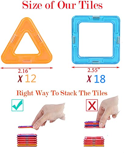 Magnetic Building Blocks Educational Toys Tiles Set for Boys & Girls Magnet Stacking Block Sets for Kid's Basic Skills Learning & Development Toys-Excellent Children's Giftsï¼YZ-044ï¼ from Ningbo Yizhi Toys Co.,Ltd
