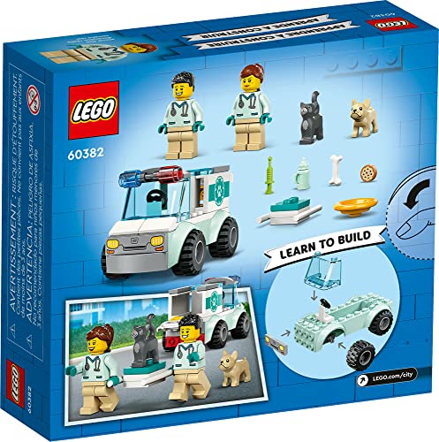 LEGO City Vet Van Rescue 60382 Building Toy Set for Preschool Kids, Boys, and Girls Ages 4+ (58 Pieces) from LEGO