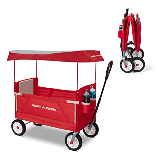 Radio Flyer 3 in 1 Off-Road EZ Fold Wagon with Canopy, Red by Radio Flyer