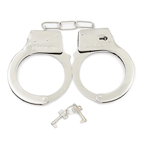 Handcuffs for Kids Safety Toy Cop Cuffs with Key Police Officer Role Play Cowboy Sheriff Halloween Costume for Kids from Zitokin