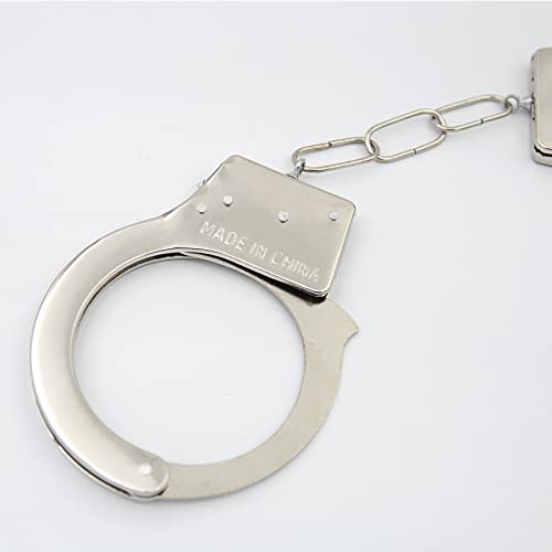 Handcuffs for Kids Safety Toy Cop Cuffs with Key Police Officer Role Play Cowboy Sheriff Halloween Costume for Kids from Zitokin