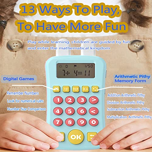 Math Games for Kids Toys 5-10 Year Old Boy,Talking Math Manipulatives Educational Machine 13 Modes Addition and Subtraction Games,Learning Activities Easter Gifts for Boys Kids Age 6-12 by DQMOON