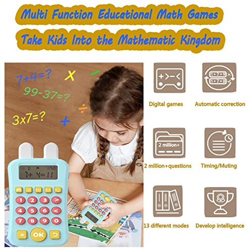 Math Games for Kids Toys 5-10 Year Old Boy,Talking Math Manipulatives Educational Machine 13 Modes Addition and Subtraction Games,Learning Activities Easter Gifts for Boys Kids Age 6-12 by DQMOON
