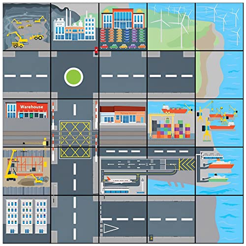 TTS Bee-Bot See & Say Programmable Floor Robot Educational Classroom Pack Bundle with 1 Countryside Mat, 1 Seaside Mat, 1 Busystreet Play Mat, Kids STEM Learning Coding Toys and Activity Mats by TTS International