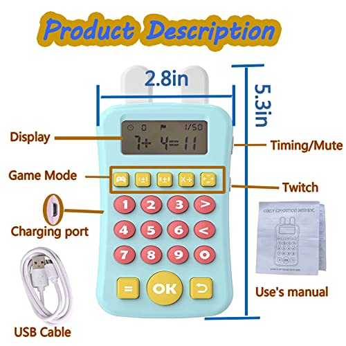 Math Games for Kids Toys 5-10 Year Old Boy,Talking Math Manipulatives Educational Machine 13 Modes Addition and Subtraction Games,Learning Activities Easter Gifts for Boys Kids Age 6-12 by DQMOON
