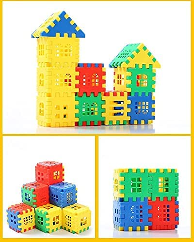 DEJUN Interlocking Children's Building Block Toys - Toddler Building Blocks Educational Toy Set-40( 70pcs) by GENERIC