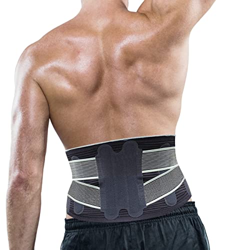 AllyFlex SportsÂ® - Back Brace for Women & Men, Slim-Fit Lumbar Support Belt, Ergonomic Compression Breathable Brace for Back Support, 41.5 inches, Medium-Large by 