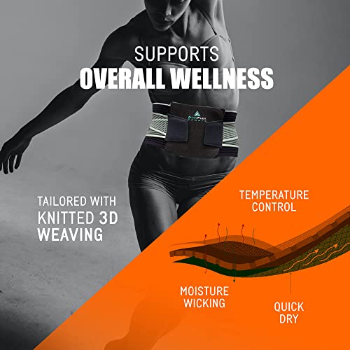 AllyFlex SportsÂ® - Back Brace for Women & Men, Slim-Fit Lumbar Support Belt, Ergonomic Compression Breathable Brace for Back Support, 41.5 inches, Medium-Large by 