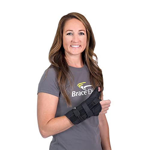 Universal Wrist and Thumb Stabilizer Splint, Spica and Medical Brace - Arthritis, Tendonitis, Gamekeepers, De Quervain's Tenosynovitis, Fracture Forearm Support Cast, Pain Relief by Brace Direct from Brace Direct