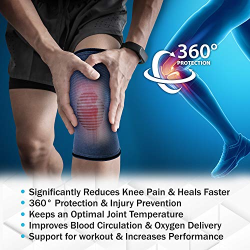 Powerlix Compression Knee Sleeve for Women & Men, Medical Knee Brace for Arthritis & Knee Pain Relief, meniscus tear & Injury Recovery, Knee Support & Protection for Working out, Running & All Sports by Powerlix