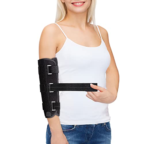 Elbow Brace Medical Support Splint for Cubital Tunnel Syndromean and Arthritis Pain Relief , Stabilizer Brace for Fix Elbow, Prevent Excessive Bending at night, Fits Both Arms and Unisex (Medium) by Sylong