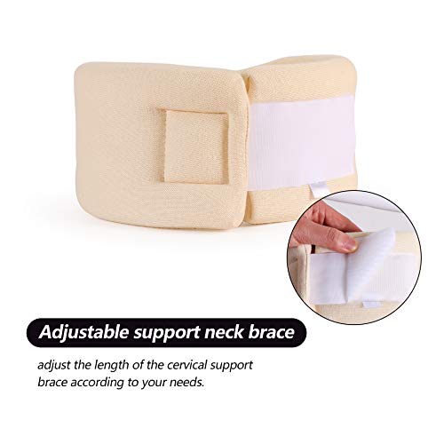 Soft Foam Neck Brace Universal Cervical Collar, Adjustable Neck Support Brace for Sleeping - Relieves Neck Pain and Spine Pressure, Neck Collar After Whiplash or Injury (3" Depth Collar, M) from Cozyhealth