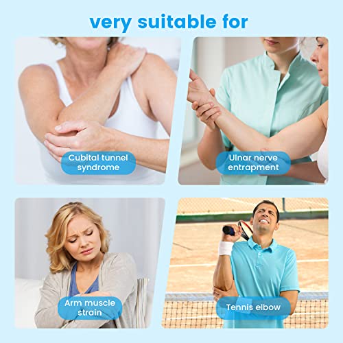 Elbow Brace Medical Support Splint for Cubital Tunnel Syndromean and Arthritis Pain Relief , Stabilizer Brace for Fix Elbow, Prevent Excessive Bending at night, Fits Both Arms and Unisex (Medium) by Sylong