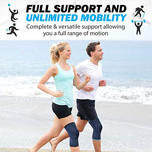Powerlix Compression Knee Sleeve for Women & Men, Medical Knee Brace for Arthritis & Knee Pain Relief, meniscus tear & Injury Recovery, Knee Support & Protection for Working out, Running & All Sports by Powerlix