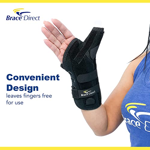 Universal Wrist and Thumb Stabilizer Splint, Spica and Medical Brace - Arthritis, Tendonitis, Gamekeepers, De Quervain's Tenosynovitis, Fracture Forearm Support Cast, Pain Relief by Brace Direct from Brace Direct