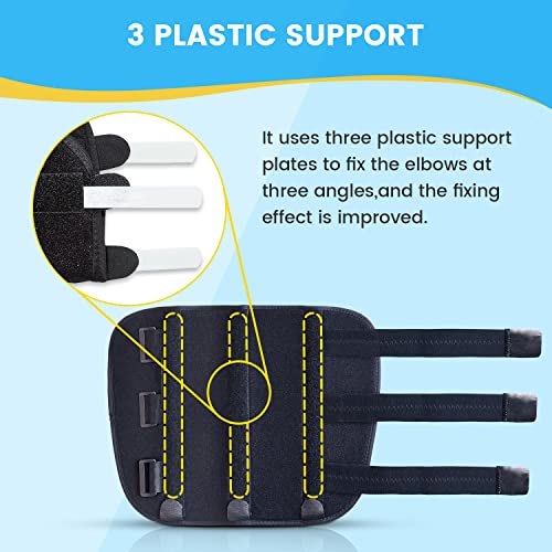 Elbow Brace Medical Support Splint for Cubital Tunnel Syndromean and Arthritis Pain Relief , Stabilizer Brace for Fix Elbow, Prevent Excessive Bending at night, Fits Both Arms and Unisex (Medium) by Sylong