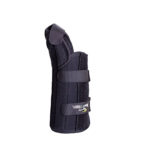 Universal Wrist and Thumb Stabilizer Splint, Spica and Medical Brace - Arthritis, Tendonitis, Gamekeepers, De Quervain's Tenosynovitis, Fracture Forearm Support Cast, Pain Relief by Brace Direct from Brace Direct
