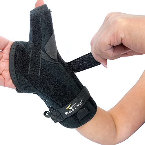 Universal Wrist and Thumb Stabilizer Splint, Spica and Medical Brace - Arthritis, Tendonitis, Gamekeepers, De Quervain's Tenosynovitis, Fracture Forearm Support Cast, Pain Relief by Brace Direct from Brace Direct