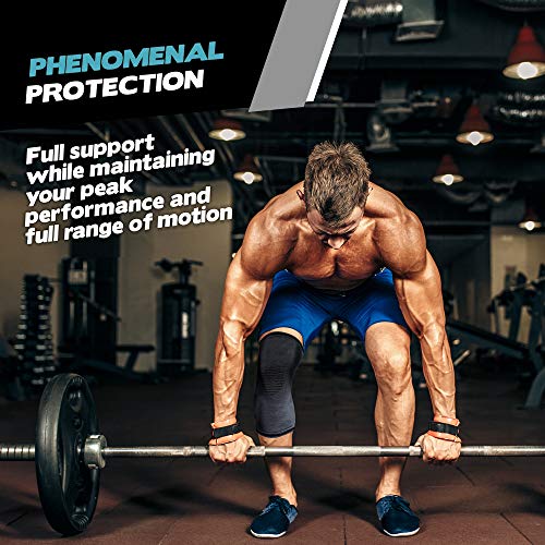 Powerlix Compression Knee Sleeve for Women & Men, Medical Knee Brace for Arthritis & Knee Pain Relief, meniscus tear & Injury Recovery, Knee Support & Protection for Working out, Running & All Sports by Powerlix