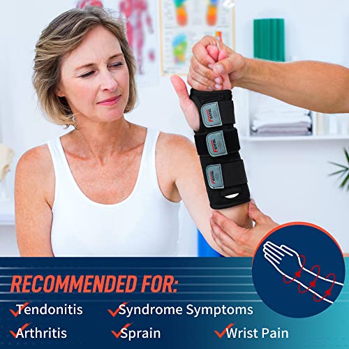 Wrist Brace for Carpal Tunnel, Adjustable Wrist Support Brace with Splints Right Hand, Small/Medium, Arm Compression Hand Support for Injuries, Wrist Pain, Sprain, Sports by 