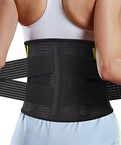 BERTER Lower Back Brace for Lower Back Pain Relief for Men & Women, Lumbar Back Waist Support Belt with Compression Band-Lightweight, Breathable, Sleek & Ergonomic Design (M, Black) from BERTER
