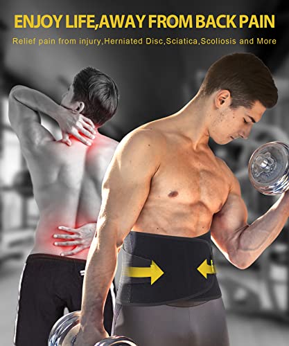 BERTER Lower Back Brace for Lower Back Pain Relief for Men & Women, Lumbar Back Waist Support Belt with Compression Band-Lightweight, Breathable, Sleek & Ergonomic Design (M, Black) from BERTER