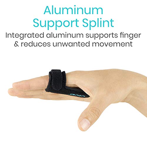 Vive Trigger Finger Splint - Support Brace for Middle, Ring, Index, Thumb and Pinky - Straightening Curved, Bent, Locked and Stenosing Tenosynovitis Hands - Tendon Lock Release Stabilizer Knuckle Wrap by Vive Health