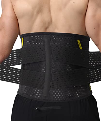 BERTER Lower Back Brace for Lower Back Pain Relief for Men & Women, Lumbar Back Waist Support Belt with Compression Band-Lightweight, Breathable, Sleek & Ergonomic Design (M, Black) from BERTER