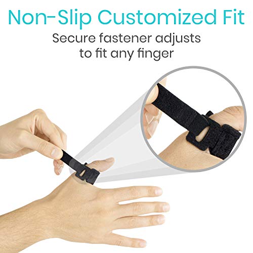 Vive Trigger Finger Splint - Support Brace for Middle, Ring, Index, Thumb and Pinky - Straightening Curved, Bent, Locked and Stenosing Tenosynovitis Hands - Tendon Lock Release Stabilizer Knuckle Wrap by Vive Health