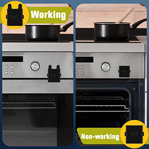 Oven Lock Child Safety (2 Pack) White Heat-Resistant Childproof Oven Door Locks with Extra Adhesives Baby Oven Safety Locks No Tools Need or Drill by womhom