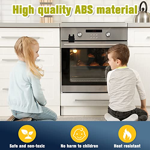 Oven Lock Child Safety (2 Pack) White Heat-Resistant Childproof Oven Door Locks with Extra Adhesives Baby Oven Safety Locks No Tools Need or Drill by womhom