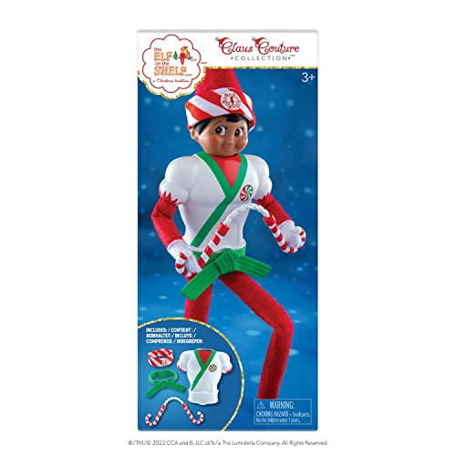 Elf On The Shelf Scout Boy (Brown Eyed Boy) with Karate Kicks Set Bundle by CCA&B LLC