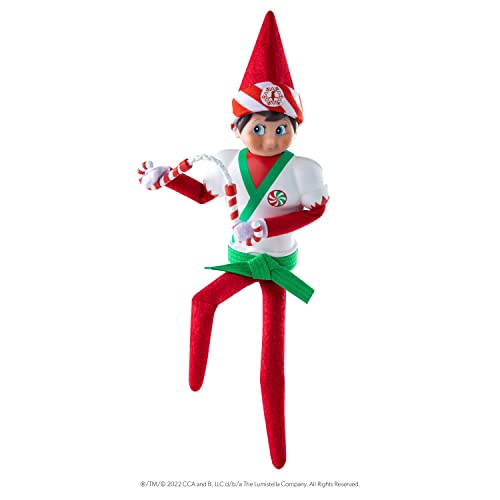 Elf On The Shelf Scout Boy (Brown Eyed Boy) with Karate Kicks Set Bundle by CCA&B LLC
