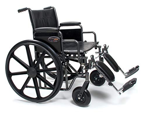 Everest & Jennings Traveler HD Bariatric Wheelchair, 500 lb. Weight Capacity, 20" Wide Seat from GF Health Products, Inc.