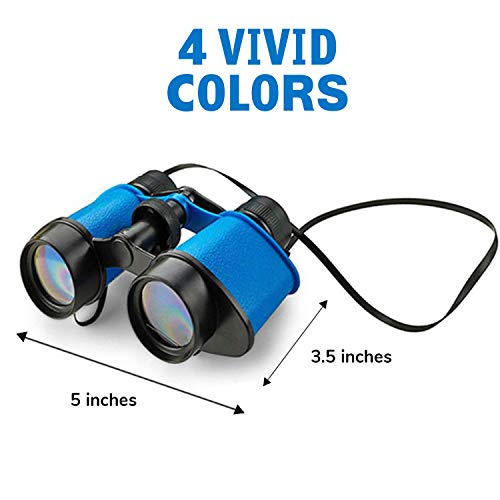 Kicko Toy Binoculars with Neck String - 24 Pack - 3.5 x 5 Inch - Novelty Binoculars for Children, Sightseeing, Birdwatching, Wildlife, Outdoors, Scenery, Pretend, Play, Colors May Vary by KCO Brands