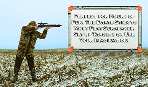 Nicky Bigs Novelties 23" Pump Action Suction Dart Bullet Rifle Western Hunting Novelty Toy Plastic Shooting Sniper Scope Fake Gun Black with Orange Tip from Rhode Island