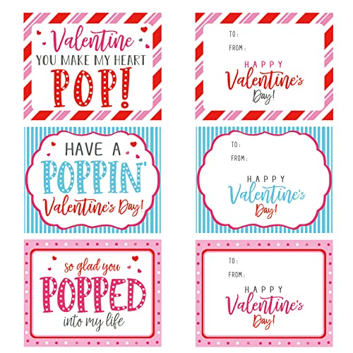 Valentines Day Cards for Kids - Set of 24 Mini Pop Heart Fidget Toys Bulk - Valentine Exchange Cards for Toddlers Girls Boys School Class Classroom Party Favors Age 3 Year and Up by ShenZhen MaoDun MaoYi YouXianGongSi