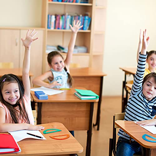 Math Protractors Plastic Protractors 180 Degrees 6 Inch Translucent Protractors for Geometry, Angle Measurement, Kids Students School Supplies (72 Pieces) by Zonon