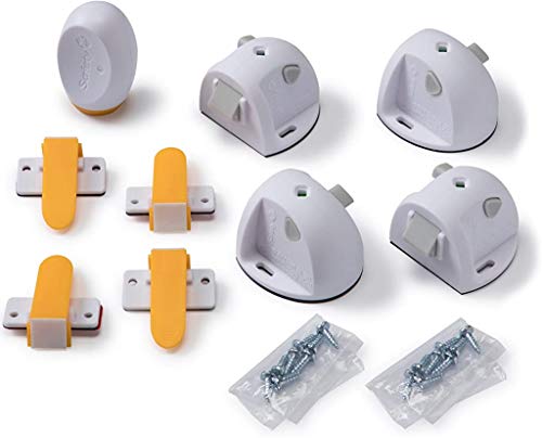 Safety 1Ë¢áµ Adhesive Magnetic Lock System, 4 Locks And 1 Key by Dorel Juvenile Group-CA