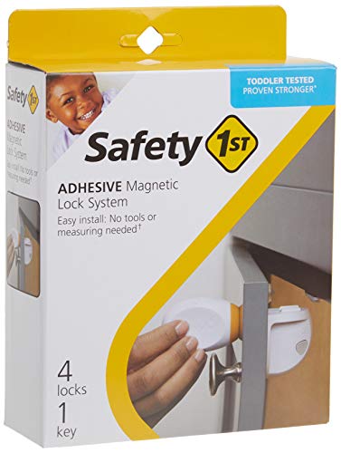Safety 1Ë¢áµ Adhesive Magnetic Lock System, 4 Locks And 1 Key by Dorel Juvenile Group-CA
