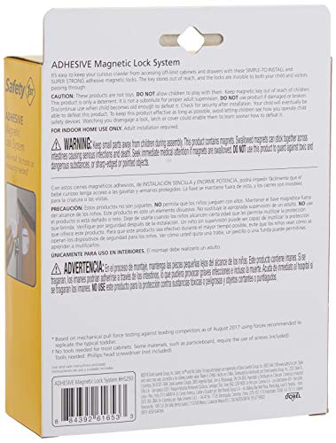 Safety 1Ë¢áµ Adhesive Magnetic Lock System, 4 Locks And 1 Key by Dorel Juvenile Group-CA
