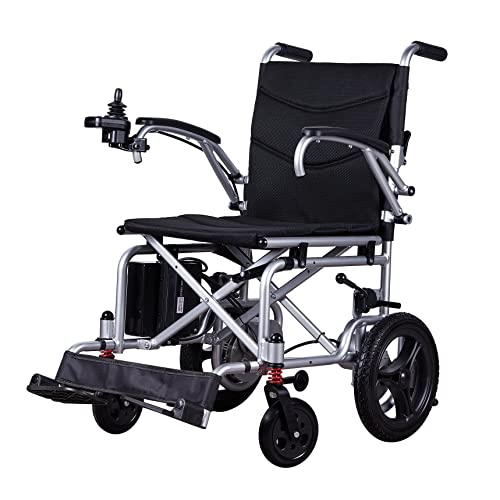 Alton Best Rated Exclusive Dual Motors Deluxe Electric Wheelchair for Adults. Heavy Duty Lightweight Foldable Dual Battery Travel Power Wheelchairs. Silla de Ruedas Electrica from JBH