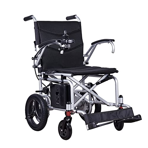 Alton Best Rated Exclusive Dual Motors Deluxe Electric Wheelchair for Adults. Heavy Duty Lightweight Foldable Dual Battery Travel Power Wheelchairs. Silla de Ruedas Electrica from JBH